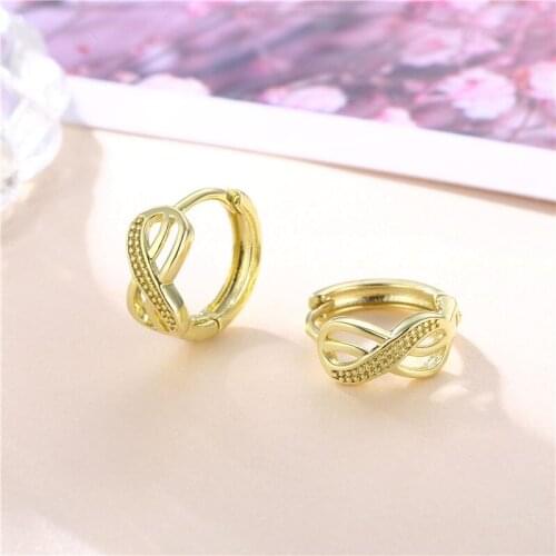 Fashion Geometric Metal Style Gold Hoop Lovely Earrings Dainty Infinity Minimalist Simple Earrings For Women Jewelry Gift 2021
