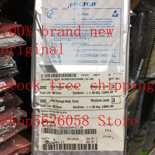 MT29RZ4C4DZZHHMM-25 JW677 MT29TZZZ7D7JKKBT-107 W.97V JZ004 MTFC4GACAEAM-1M JWA80 BGA 100% new original 1PCS/LOT STOCK