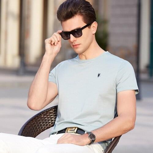 2021 Fashion Cotton Short sleeve Round neck T-shirt Male Clothes Casual YP6027
