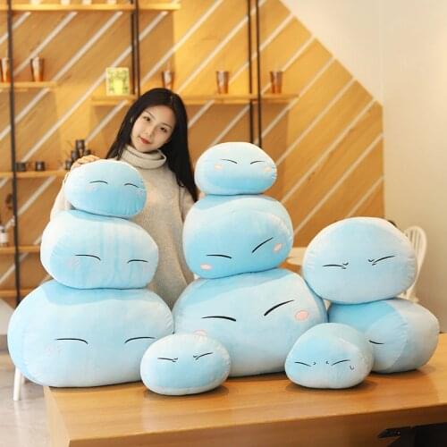 1pc 28/45/55cm Cute Rimuru Tempest Plush Toys Anime Game Slime Plush Throw Pillow Stuffed Soft Cushion for Kids Birthday Gifts