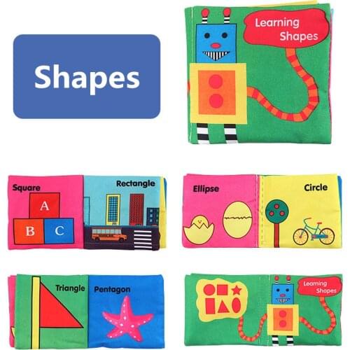 Soft Books Infant Early cognitive Development My Quiet Bookes baby goodnight educational Unfolding Cloth Book Activity Book