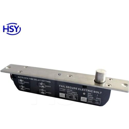 Fail secure Electric Access Control Door Lock Time Delay and Signal Output Unlock when Power on Electronic Drop Bolt Lock