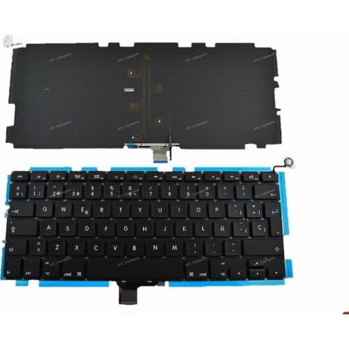 New SP Spanish Teclado Keyboard For Apple Macbook Pro 13" A1278 2009 2010 2011 2012 Laptop Backlit Black NO Frame