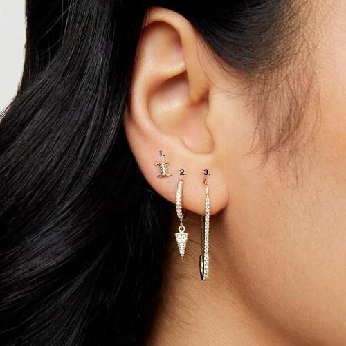 2021 New Arrived Gold Silver Color Geometric Micro Pave Cz Twist Bowknot Charm Stud Earrings High Quality Fashion Women Jewelry