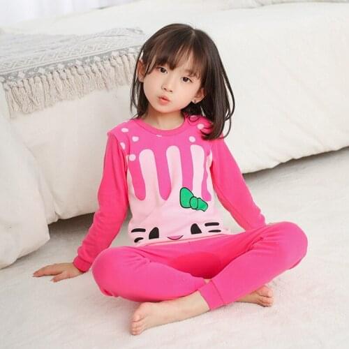 New Long Sleeved Pajamas Set For Kids Girls Pijama Infantil Cotton Baby Girls Clothes Cartoon Pyjamas Kids Nightwear Pajamas Set