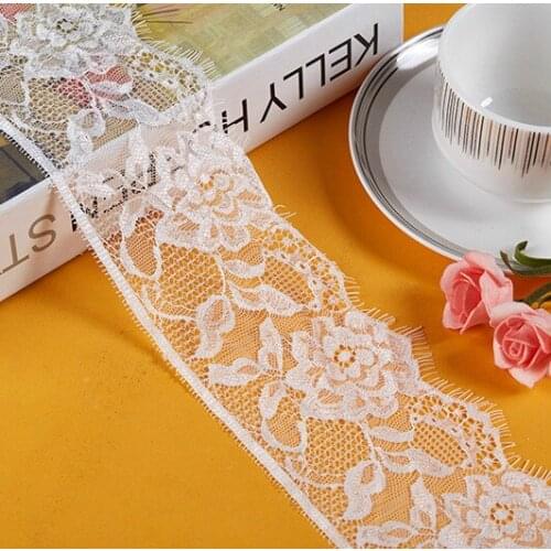 New style black and white lace eyelashes lace womens underwear decorative fabric 9.5 cm