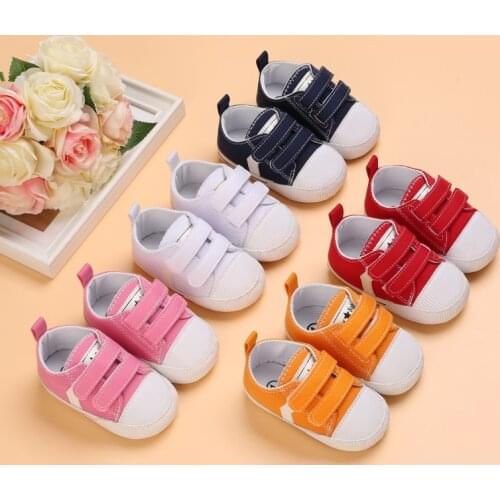 2021 Spring And Autumn New Boys And Girls Baby Leisure Canvas Shoes Sports Shoes 0-18 Months Newborn Toddler Shoes