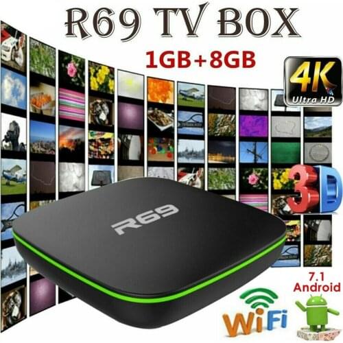 Android 7.1 Smart TV Box H3 Quad-Core 1GB+8GB WIFI H.265 3D Media Player 2160P Video Decoder Wifi Set top Box EU/US Plug