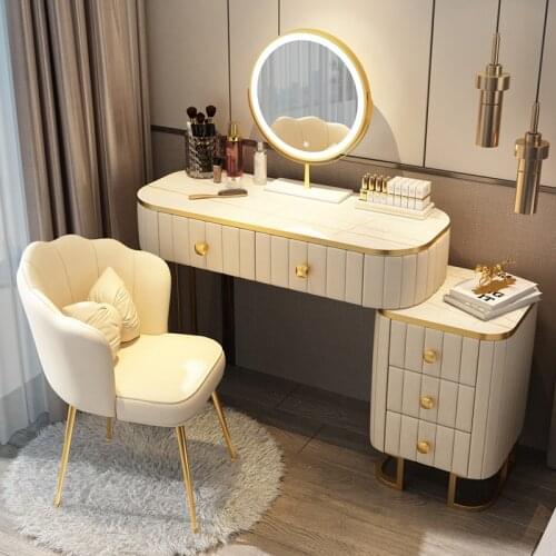 Nordic Light Luxury Dresser Bedroom Modern Simple Storage Cabinet Integrated Small Family New Makeup Table Home Furniture Modern