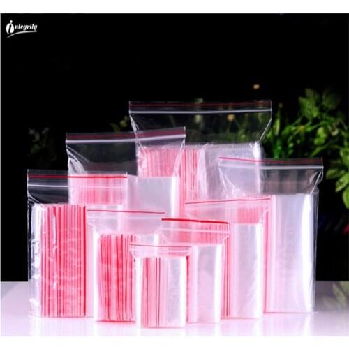 INTEGRITY 5000pcs 8*12cm Zipper self seal Transparent travel gifts packaging plastic bags for necklace /jewelry/ food diy custom