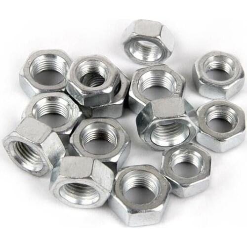100Pcs DIN934 M1.4 M1.6 M2 M2.5 M3 M4 M5 M6 Carbon Steel Hex Nut Hexagon Nuts Metric Thread Suit For Screws Bolts