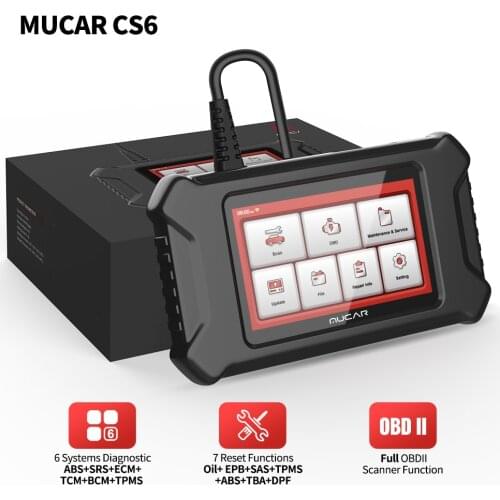 MUCAR CS2/CS4/CS6 OBD2 Scanner Professional Diagnostic Tools ABS/SRS/ECM/TCM/BCM/TPMS System Car Code Reader Car Auto Scanner