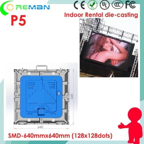 Linsn Nova led display video panel , free trainning led video screen panel 640mm x 640mm , die casting lightweight led p5