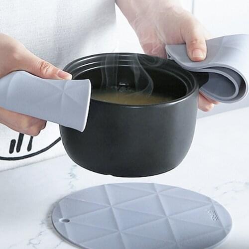 Heat Insulation Silicone Pad Anti-Scald High Temperature Resistant Bowl Mat Home Dish Plate Mat Waterproof Oil-Proof Table Mat