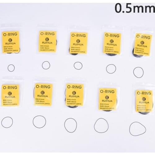 Waterproof 0.5/0.6/0.7mm O-Ring Watch Back Seal Cover Gaskets Watch Repair Tool