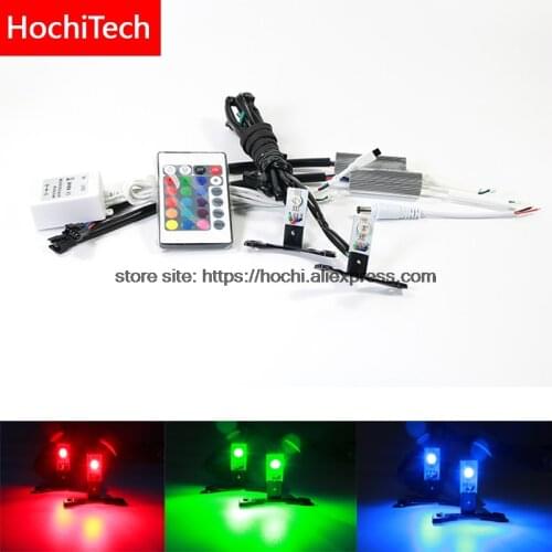 High Quality Multi color RGB LED 360 Degree Demon Devil Eye For Mitsubishi ASX Lancer ex Outlander Pajero remote control