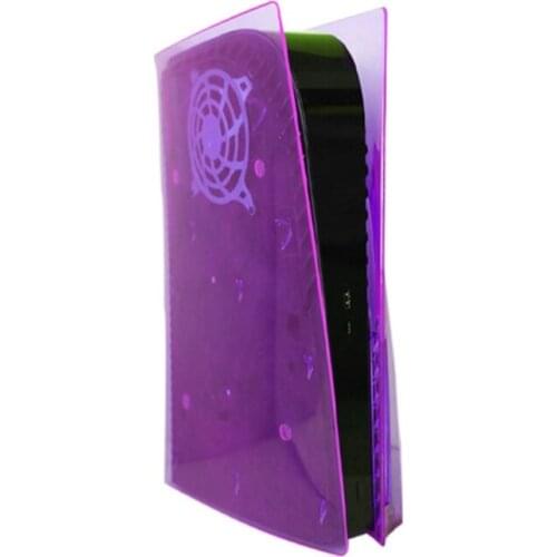 Hard Shell Case Cover Replacement Plate ABS Transparent Skin Compatible for PS5 UHD Gaming Console PS5 Host Cover