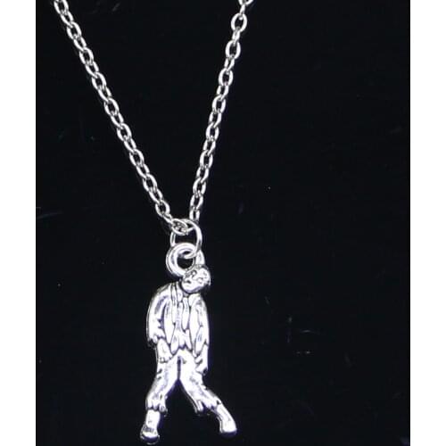 20pcs New Fashion Necklace 12x27mm walking dead zombie corpse Pendants Short Long Women Men Colar Gift Jewelry Choker