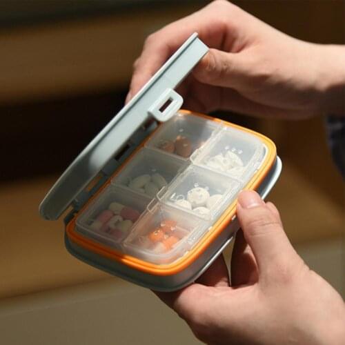 2021 Pill Box Portable Waterproof Durable ABS Plastic Tablet Vitamin Holder Dispenser for Outdoor Mini Dispensing Medicine Box