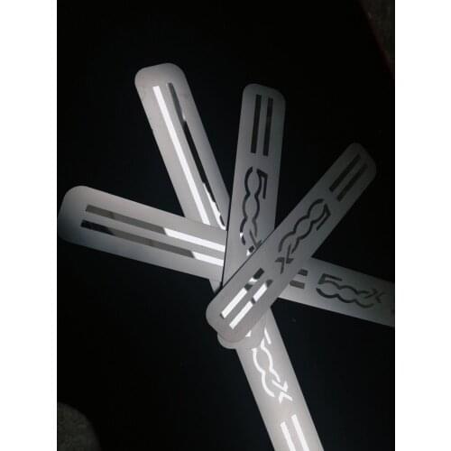 For 2014-2018 FIAT 500X Car Accessories Ticker Stainless Steel Scuff Plate Door Sill Cover Decorative Cover 4pcs