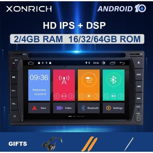 4G RAM 64GB 2 Din Android 10 Car Radio Universal Multimedia NO DVD GPS Navigation PC Stereo Audio Head unit 173x98mm IPS DSP