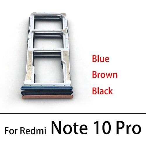 5PCS Original New Sim Card Holder Tray Slot Adapter Socket Phone Replacement Parts For Xiaomi Redmi Note 10 Pro