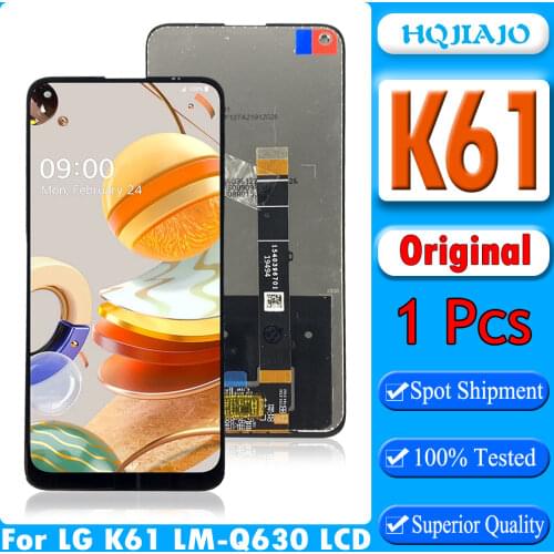 Original For LG K61 LCD Display Touch Screen Digiziter Assembly For LG K61 LMQ630EAW LM-Q630EAW LCD Display