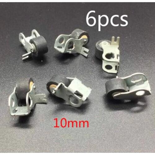 6pcs 10mm with iron frame pinch roller for cassette deck audio pressure tape recorder player belt pressure pulley