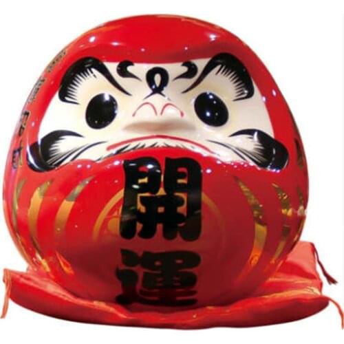 7.5 Inch Creative Piggy Bank Bodhidharma Ornaments Japanese Ceramic Doll Feng Shui Zen Ornaments Money Box Home Decoration
