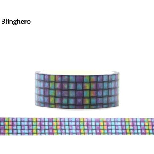 Blinghero Personalized Weave 15mmX5m Washi Tape Grid Masking Tape Adhesive Tapes Decorative Stickers Hand Account Tapes BH0024