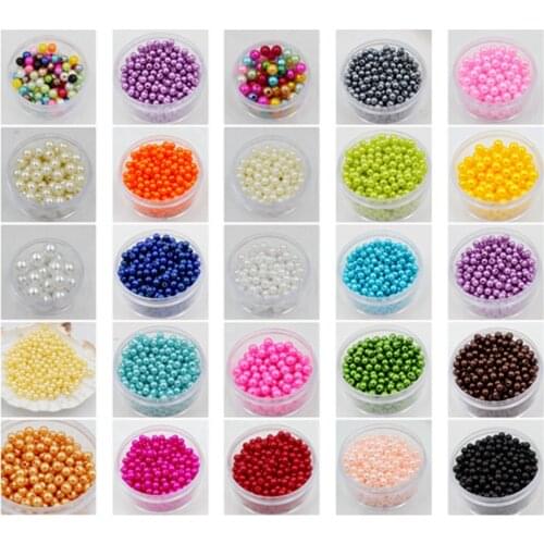 Round 19 Colors Imitation Pearls Beads Crafts Decoration For DIY Bracelets Necklaces Jewelry Making 3/4/5/6/8/10mm 80-1000pcs