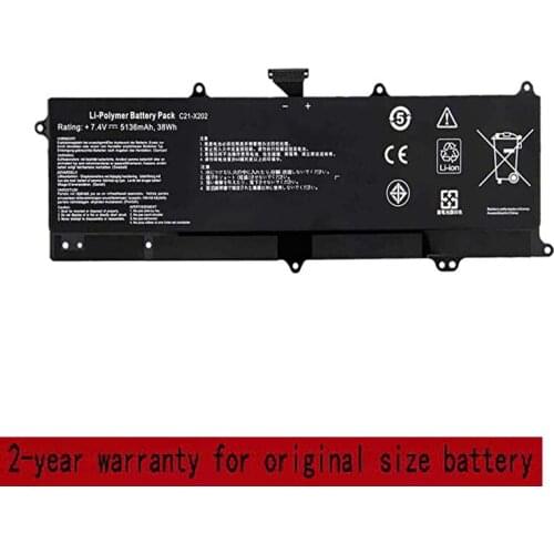 C21-X202 7.4V 38Wh 5136mAh Laptop Battery Replacement for ASUS VivoBook X202 X202E S200 S200E X201 X201E Q200 Q200E