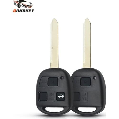 Dandkey 2/3Buttons With Pad Car Remote Key Case UIncut TOY47 Shell For Toyota Camry Rav4 Corolla Prado Yaris Tarago Cruiser Land