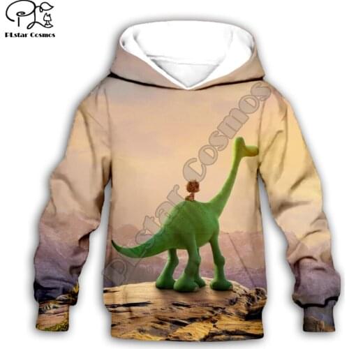 Kids Baby Boy Girl Toddlers anime dinosaur print 3d Hoodies Cartoon Tracksuit Children wear Set Cute Sweatshirts 8