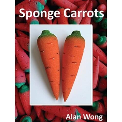 2pcs Sponge Carrots by Alan Wong,Magic trick,Illusions,Close up,Stage Magic Props,Fun,Magic Show,Accessories,Magician Toys