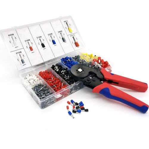 HCS8 6-4A Tubular Terminal Crimping Pliers Set, Multi-Specification Multi-Function Pliers Crimping Pliers