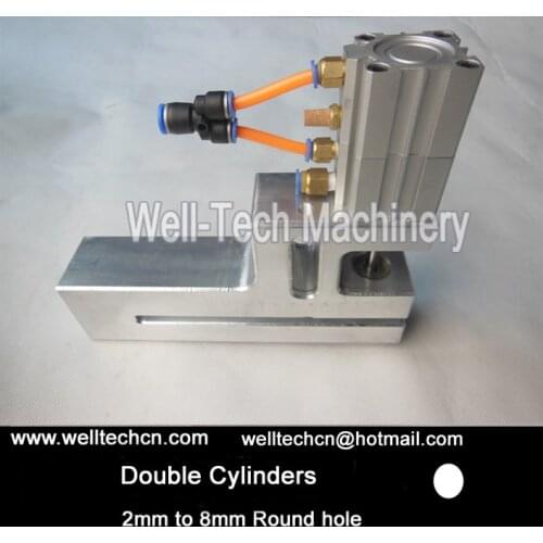 China Pneumatic Puncher Manufactuer 2mm to 10mm Round Hole Pneumatic Punching Machine Double Cylinders Circle Hole Puncher