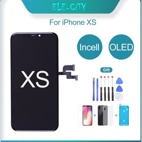 Grade AAA Incell For iPhone XS OLED LCD Touch Screen Display Digitizer Assembly Replacement For iPhone XS True Tone Supported
