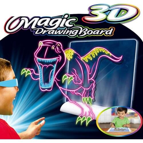Creative Magic Drawing Board Children Toys Boys Girls Pen 3D Glasses