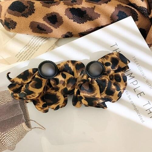 FYUAN Fashion Leopard Cloth Drop Earrings Women Bohemia Oversize Dangle Earrings Statement Earrings Party Jewelry Gifts