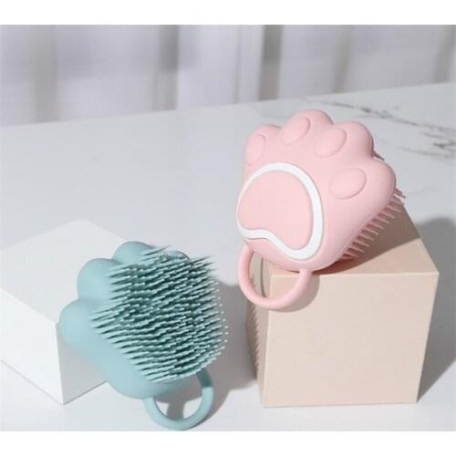 Cartoon Cat Paw Baby Shower Brush Fast Foaming Silicone Scrubbing Artifact Full Body Massage Spa Brush Adult Bathroom Accessory