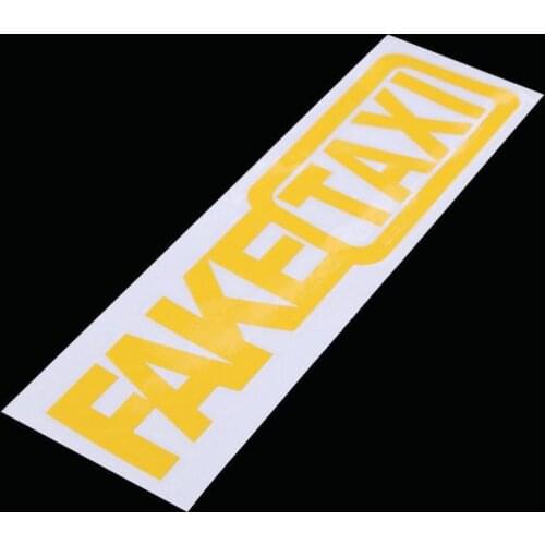 Car Sticker FAKE TAXI Reflective Car Sticker For Volkswagen Golf 4 Ford Focus 3 Toyota Auris Seat Exeo Bmw E46 Exterior Parts