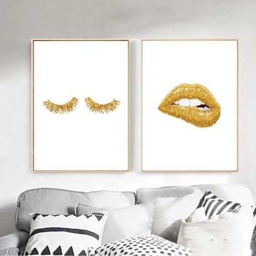 Canvas HD Prints Modern Pictures Lip Lash Nordic Style Wall Art Painting Home Decoration Modular Poster For Living Room Framed