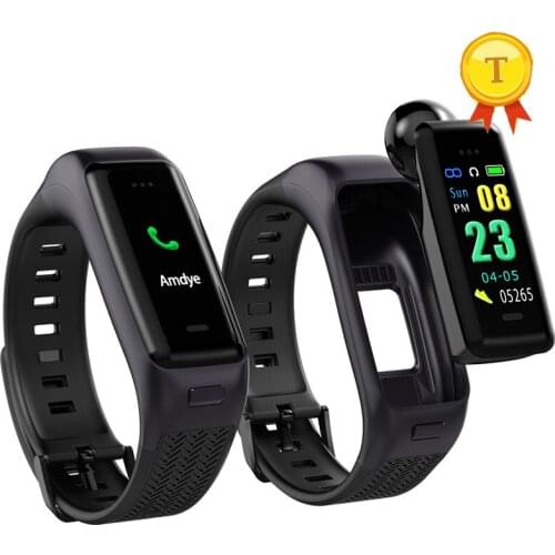 New Fitness Bracelet Bluetooth earphone With Mic Activity Fitness Tracker Band Heart rate IPX7 Waterproof Smart Bracelet pk B2