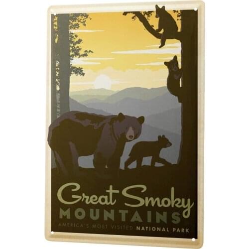SINCE 2004 Tin Sign Metal Plate Decorative Sign Home Decor Plaques Wall Decor Adventurer Great Smoky Mountains National Park