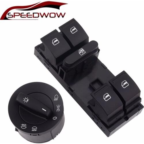 SPEEDWOW Electric Power Window Switch Headling Fog Lamp For Volkswagen J-etta Mk5 Golf 5 6 Tiguan Passat B6 CC Caddy Touran