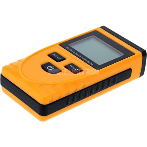 Handheld Lcd Display Surface Resistance Tester Meter with Data Holding Ambient Temperature Measurement Lcd Display
