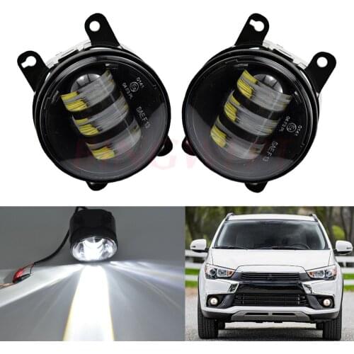 2pcs/Pair LED Fog Light Lamp Front Bumper Light For Mitsubishi ASX 2013 2014 2017 2018 For Mitsubishi Pajero Sport 2015-2017