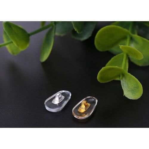 Drop Ship&Wholesale 10 Pairs/Lot Golden PVC Glasses Anti Slip Aluminum Conductor Silver Nose Pads Oct. 8