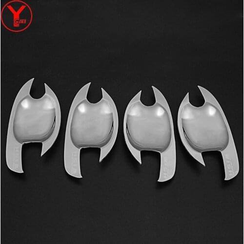 Door handle bowl insert For Toyota Wish 2003-2010 accessories ABS chrome handle protector for Toyota Wish 2003 2004 2005 YCSUNZ